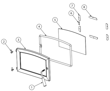 Repair Parts 3 Diagram and Parts List for US2500E-BL  US Stove Company Heating Stove